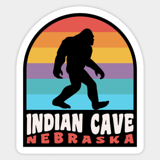 Indian Cave State Park Nebraska Bear Badge Sticker